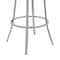 Armen Living Valerie 26"  Swivel Black Faux Leather Bar and Counter Stool in Brushed Stainless Steel Finish LCVLBABSBL26 - alternate 6